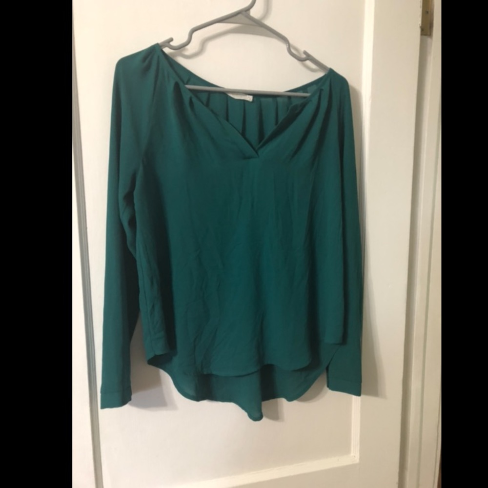 Green Flowing Blouse